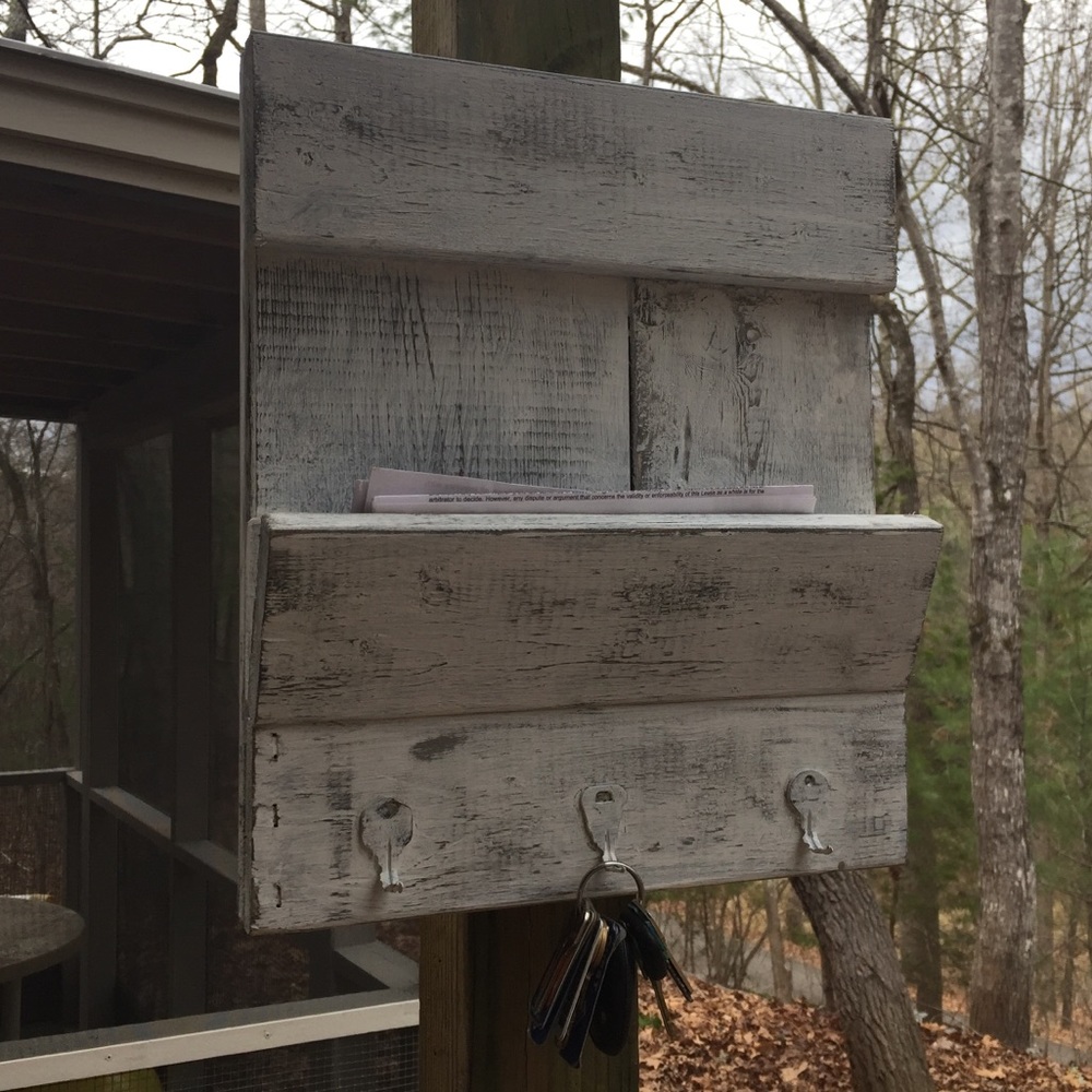 Hand-made Pine Key/Mail Holder